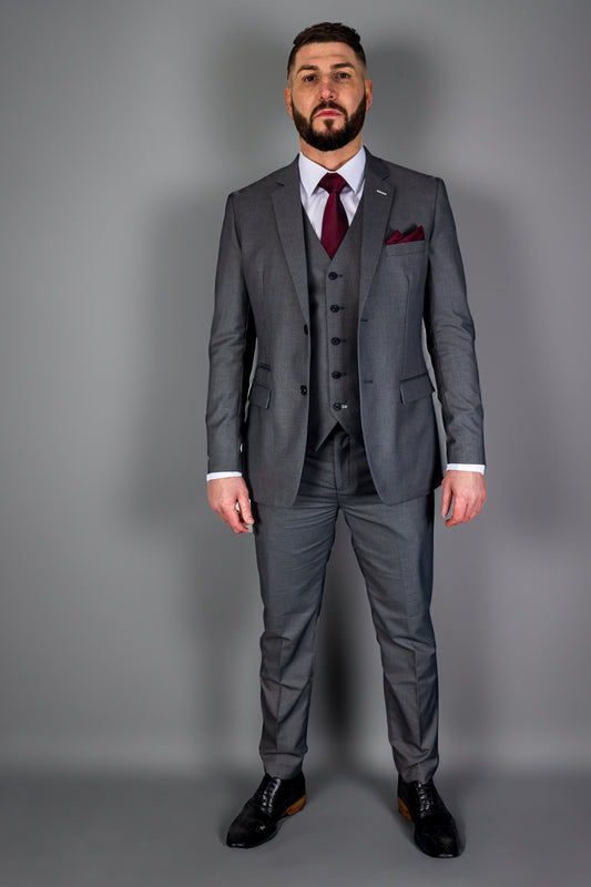 Suitbae Vincent Dark Grey Three Piece Suit
