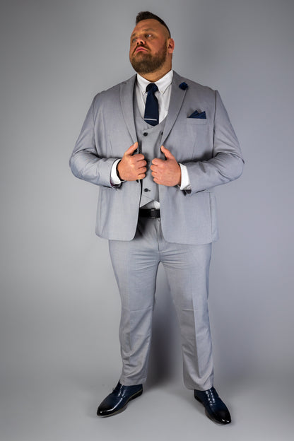 Suitbae Mason Light Grey Three Piece Suit XL