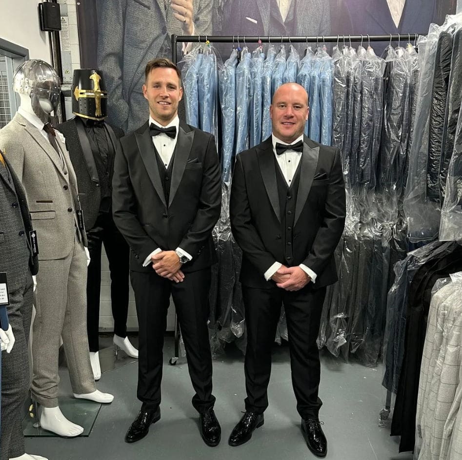 Paul Andrew Black Three Piece Tuxedo