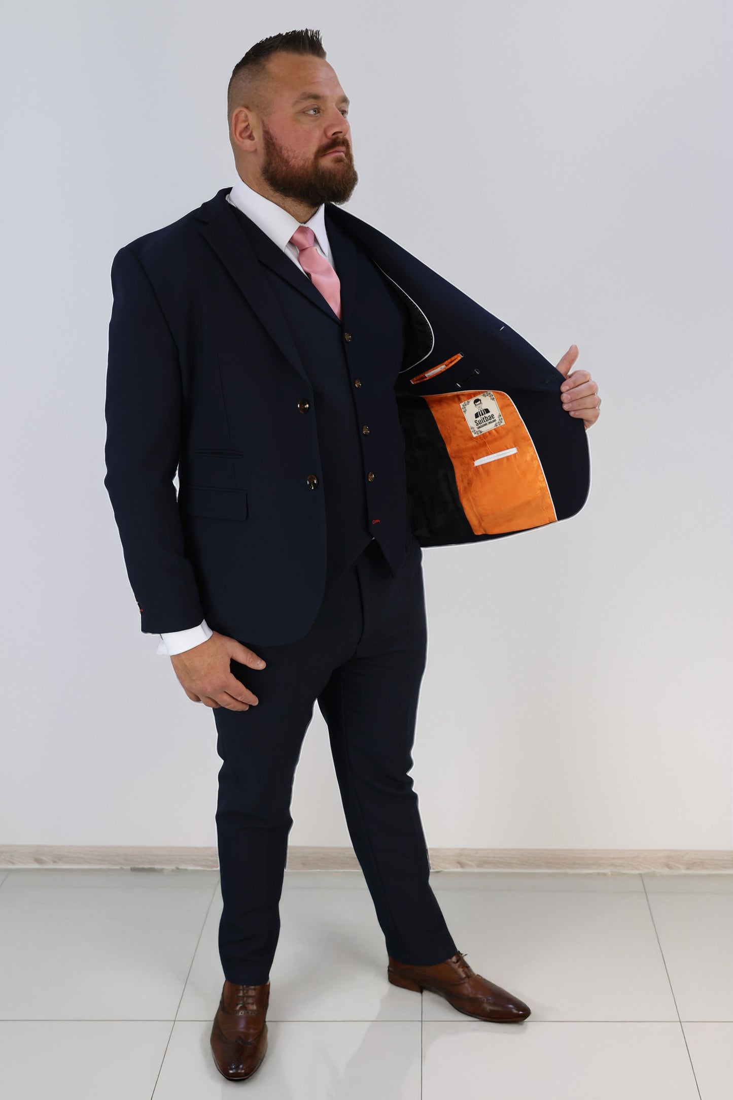 Lawrence XL Navy Three Piece Suit