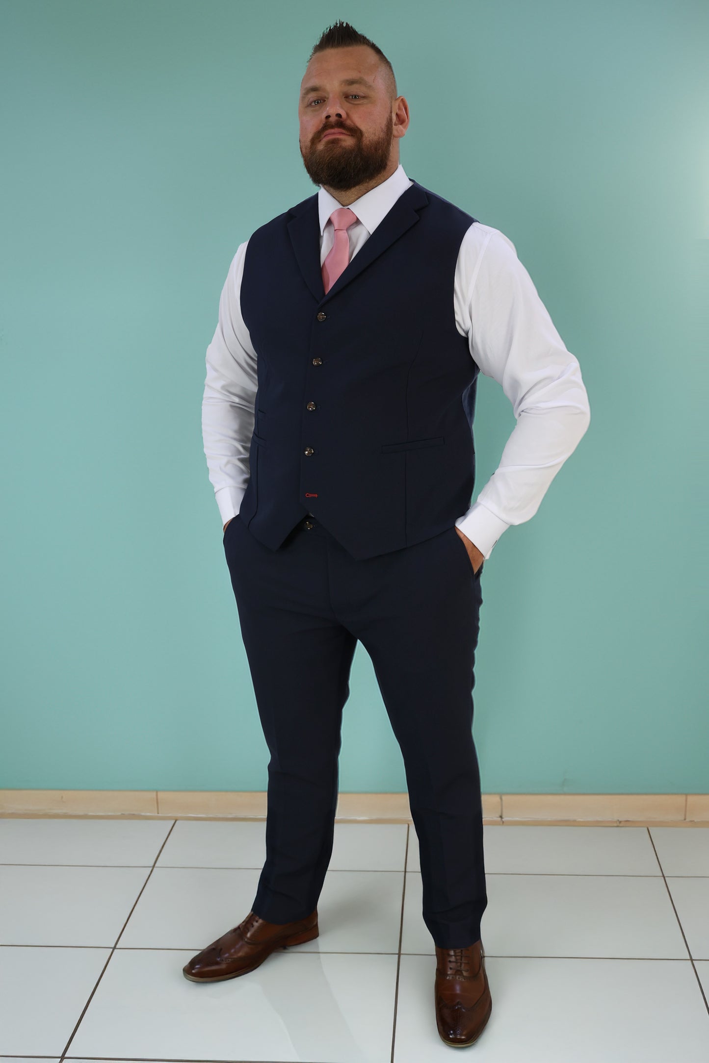 Lawrence XL Navy Three Piece Suit