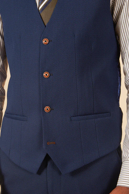 Marc Darcy Royal Blue Three Piece Suit