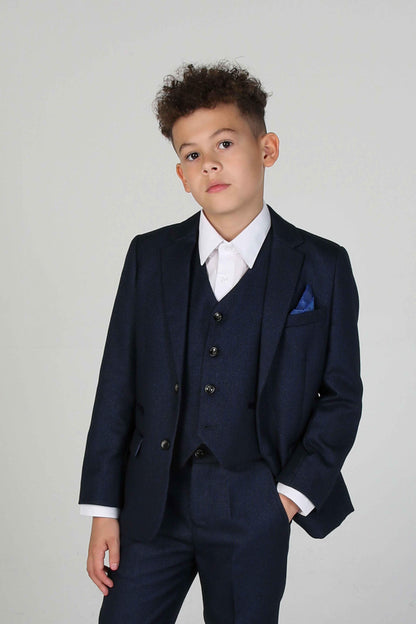 Kids Arthur Navy Three Piece Suit (Matching Adult Version Available)