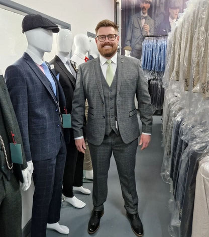 Paul Andrew Charcoal Tweed Three Piece Suit