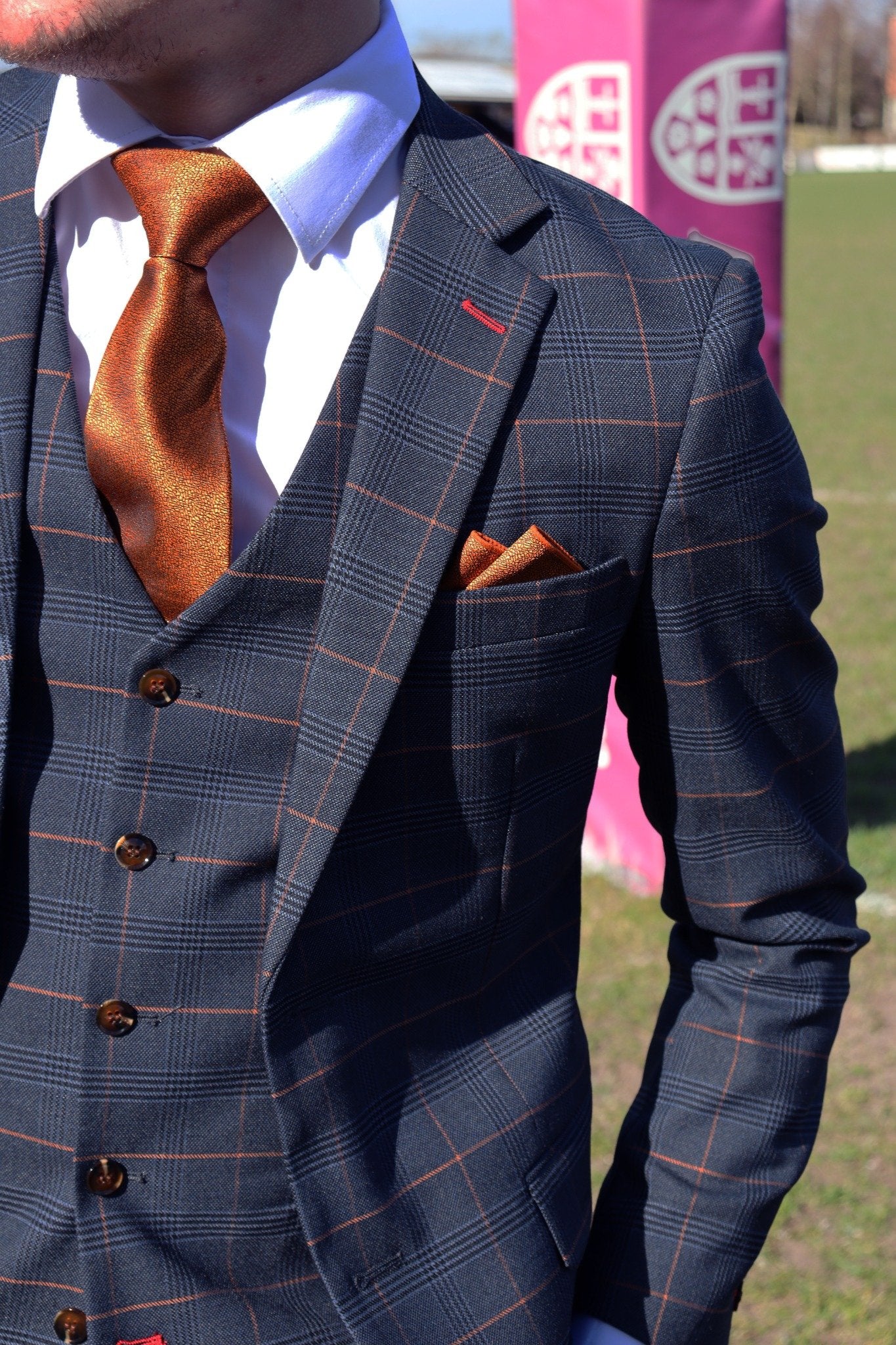 THOMAS THREE PIECE CHECKED SUIT