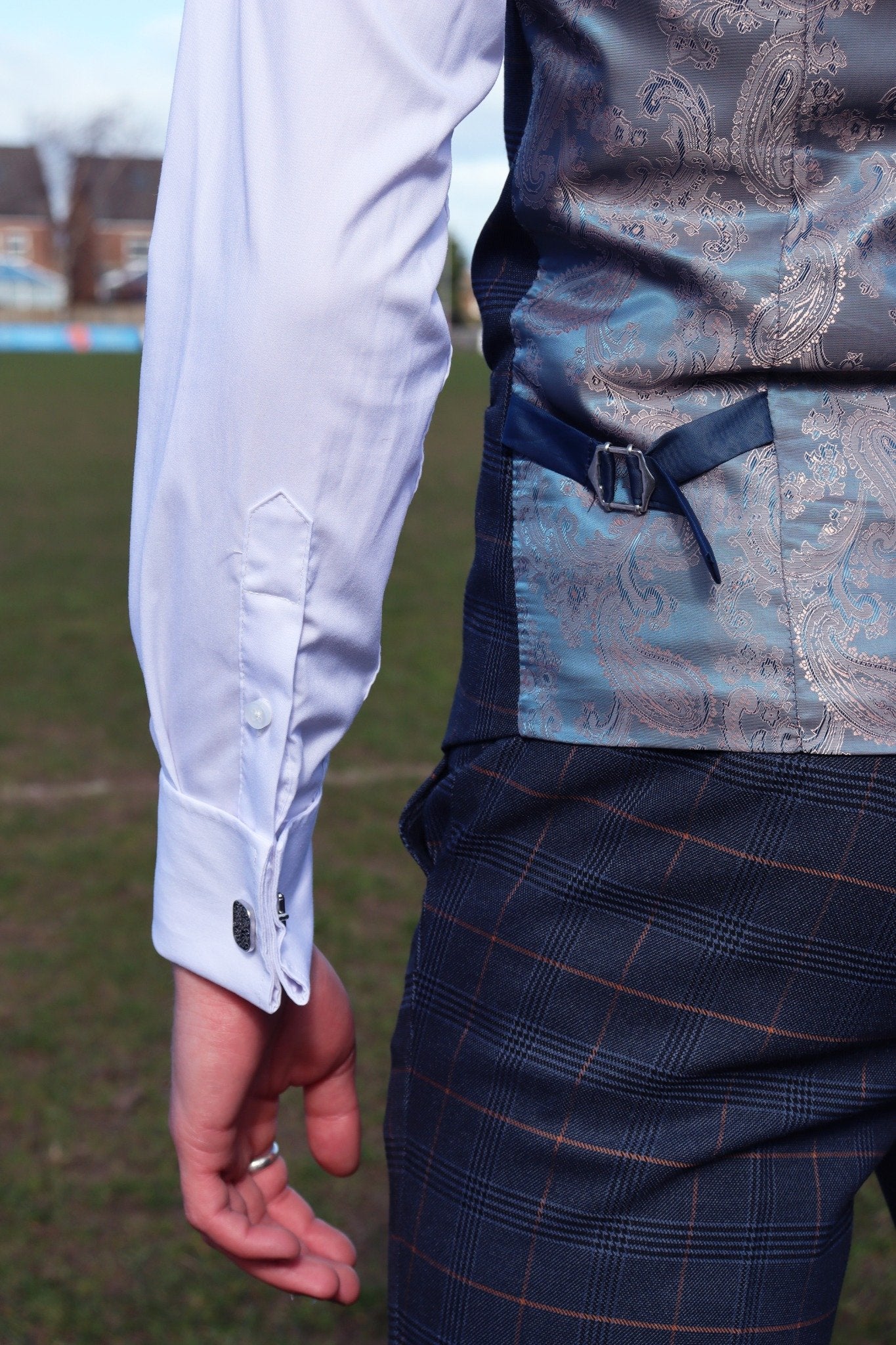 THOMAS THREE PIECE CHECKED SUIT