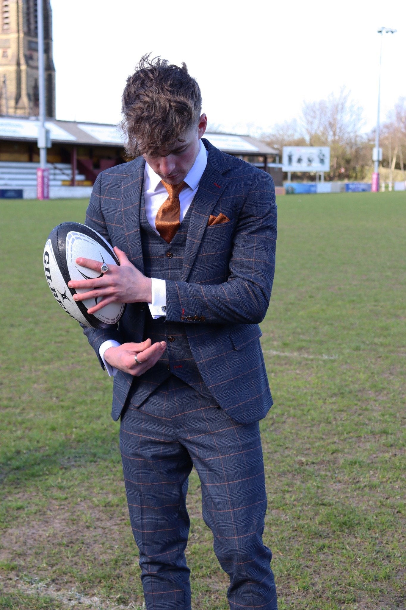 THOMAS THREE PIECE CHECKED SUIT