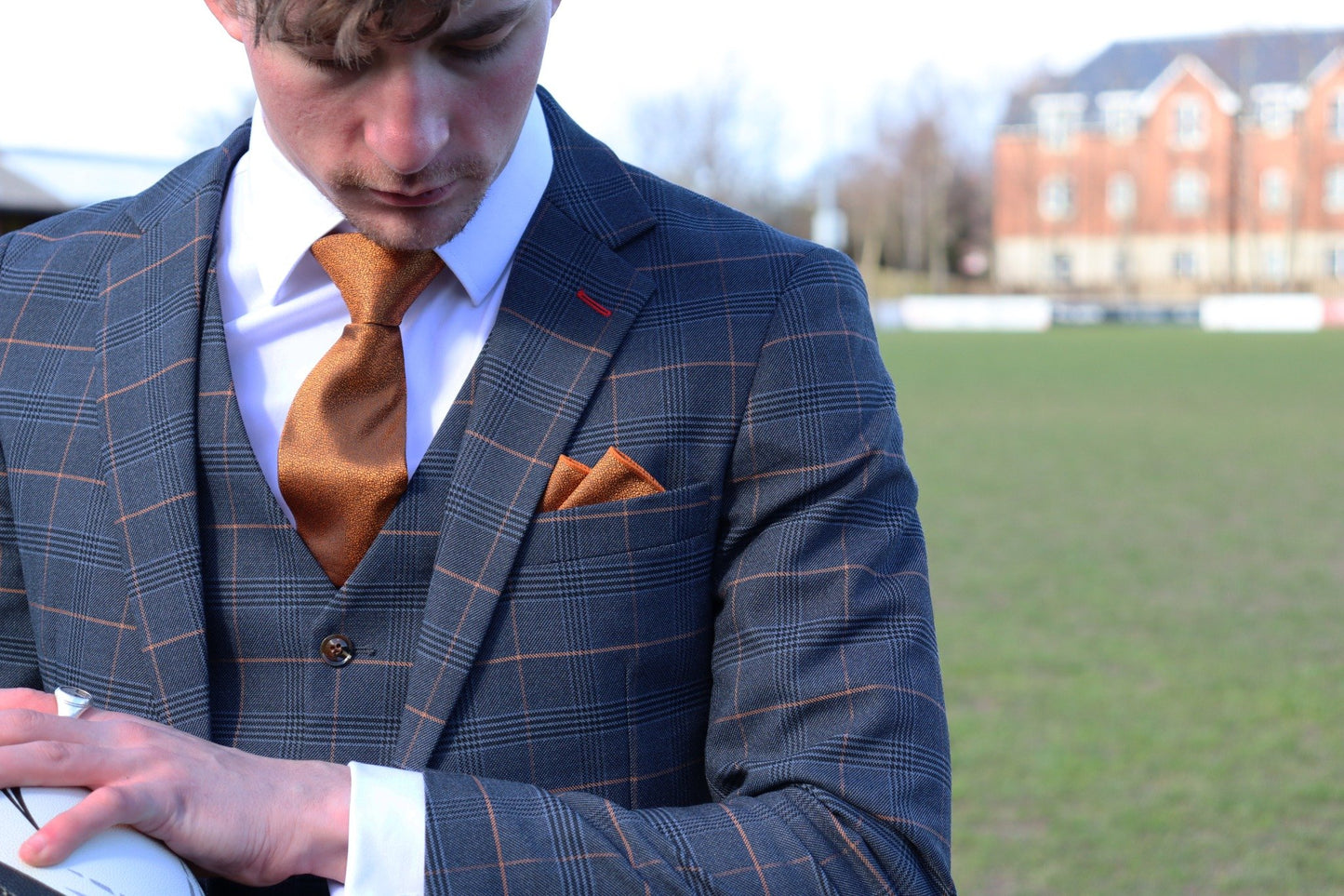 THOMAS THREE PIECE CHECKED SUIT