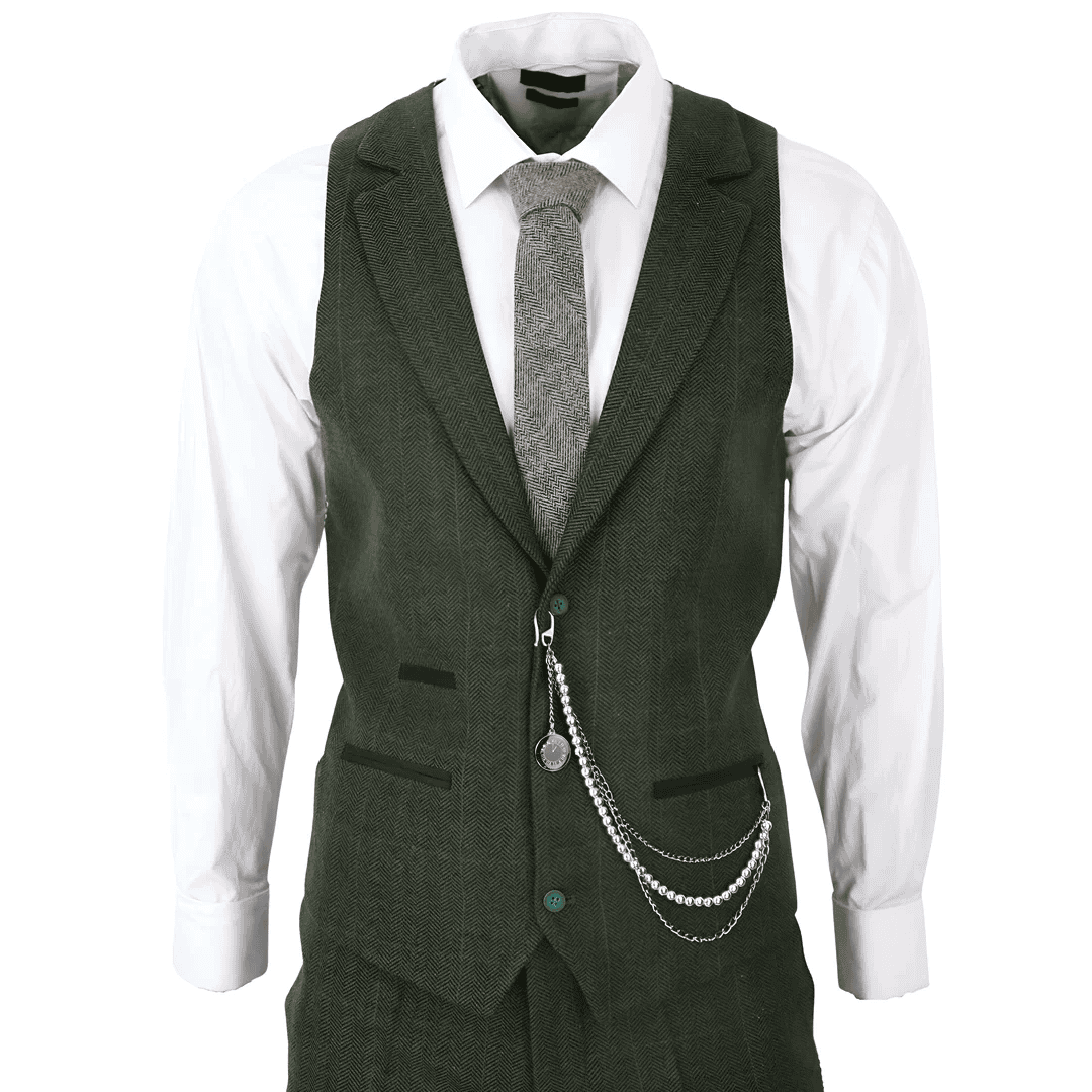Knighthood Green Check Tweed Three Piece Suit