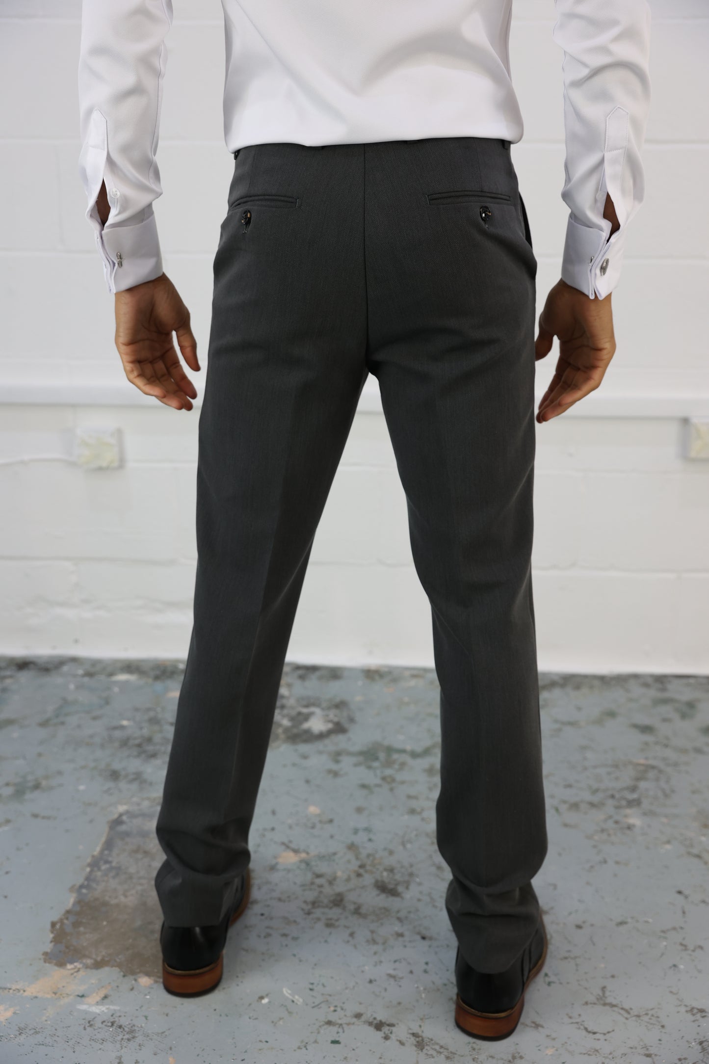 Vincent Charcoal Stretch Trouser