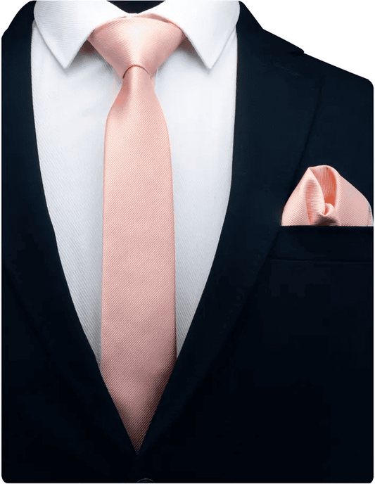 Blush Pink Twill Tie Set