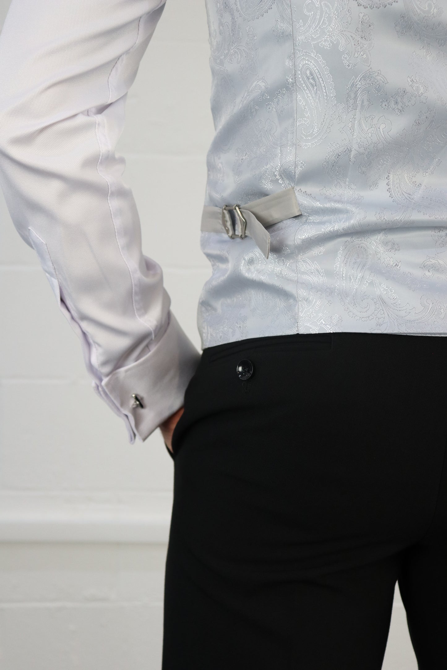 HARRY LIGHT GREY CONTRAST BLACK THREE PIECE