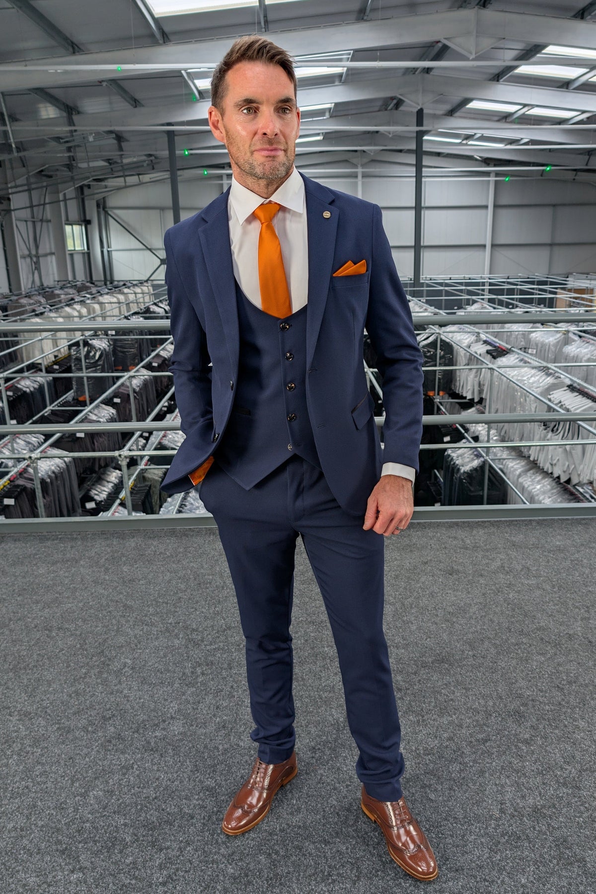 Charles Navy Three Piece Suit
