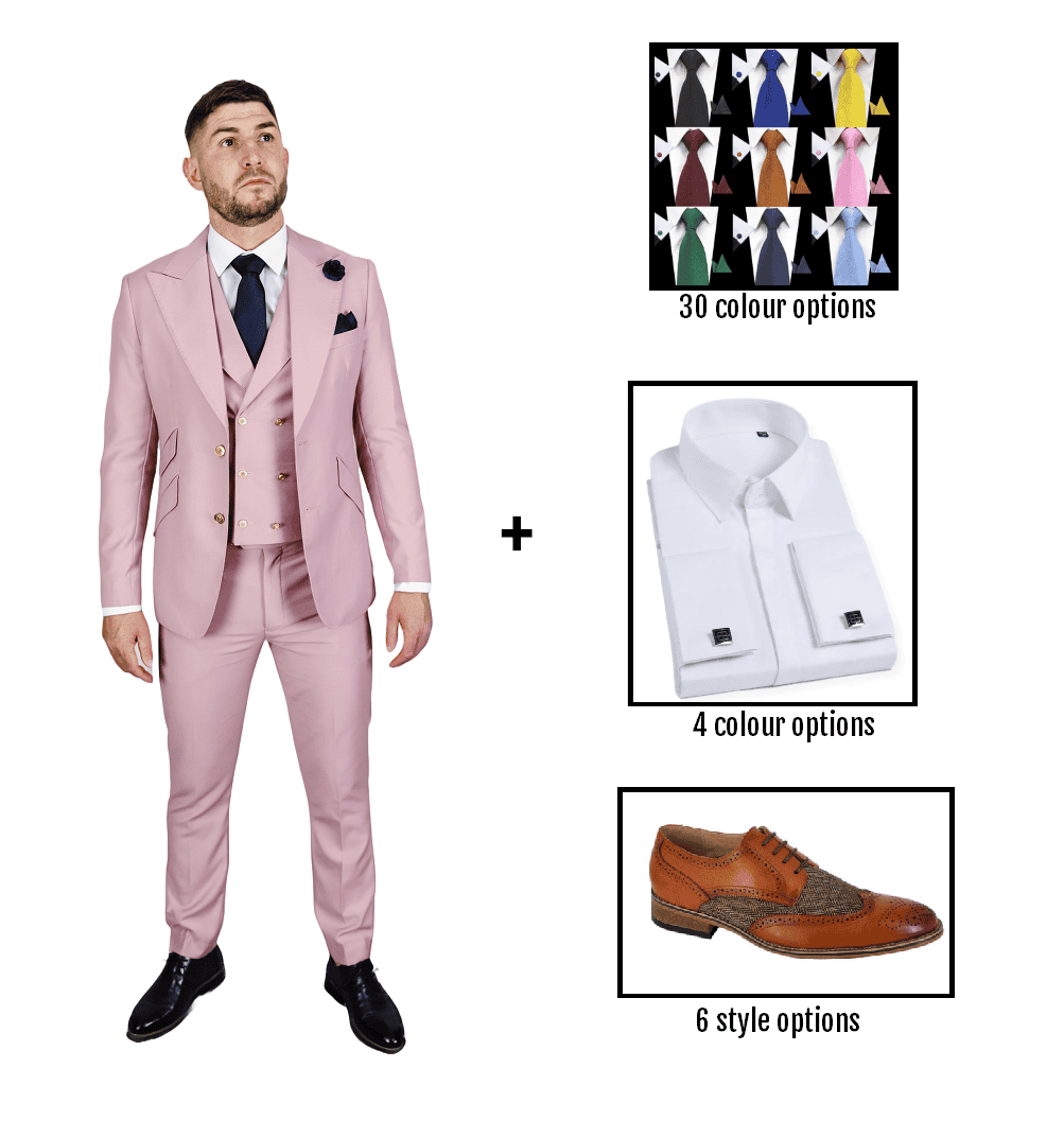 Suitbae Blush Pink Wool Wedding Package 📦 (minimum 3 people)