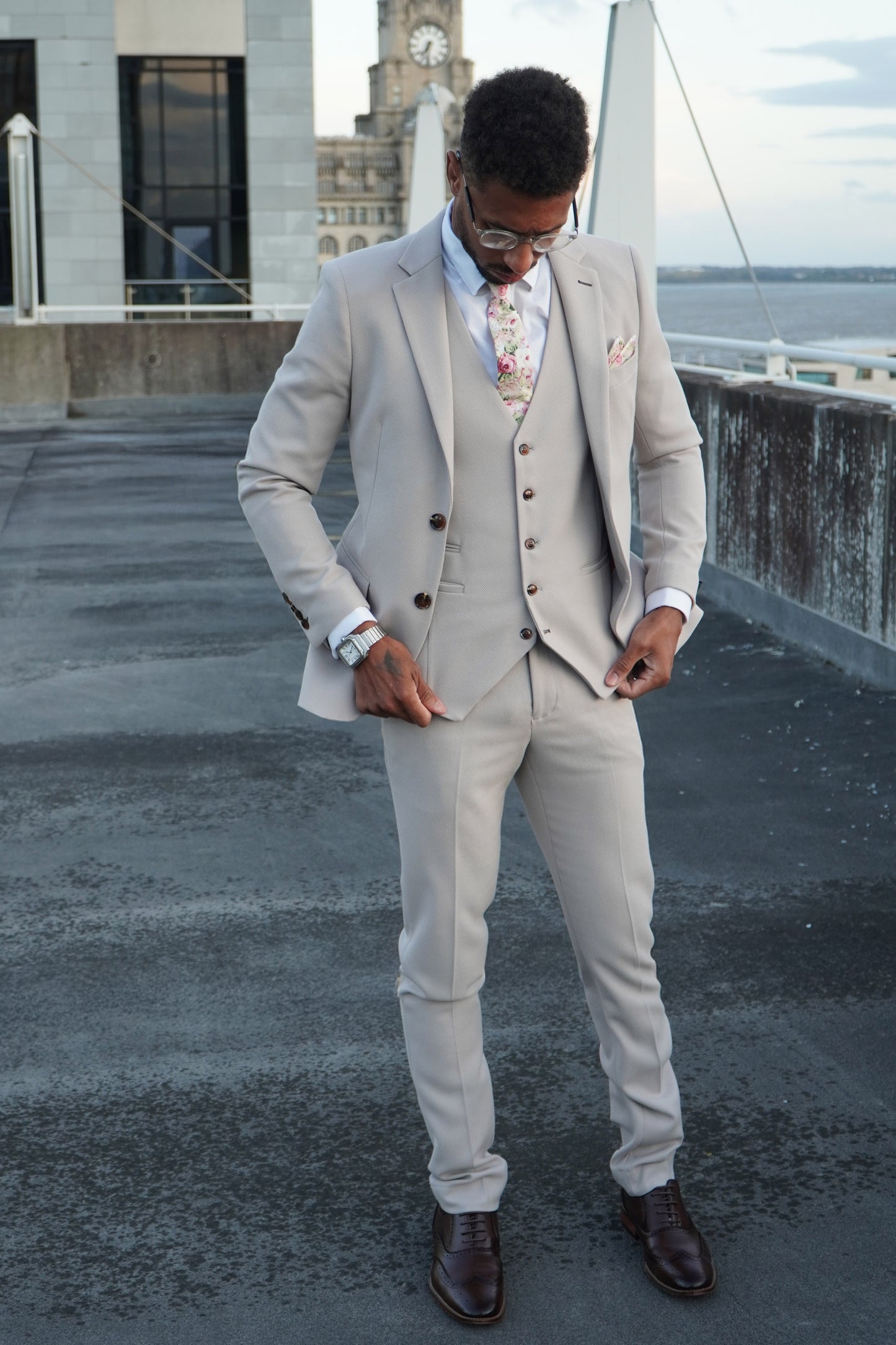 Escobar Stone Textured Blazer