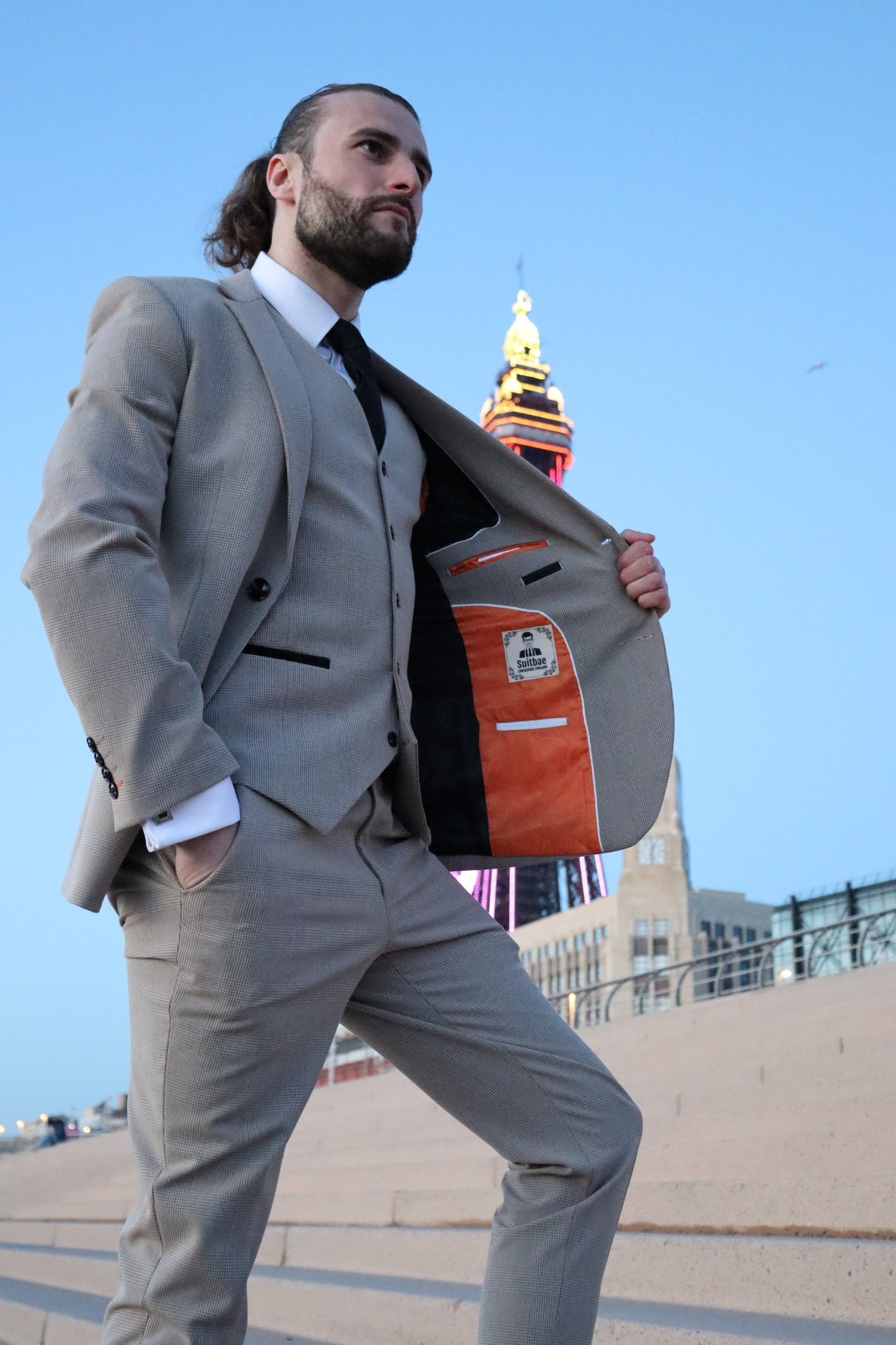 CHARLES BEIGE THREE PIECE SUIT