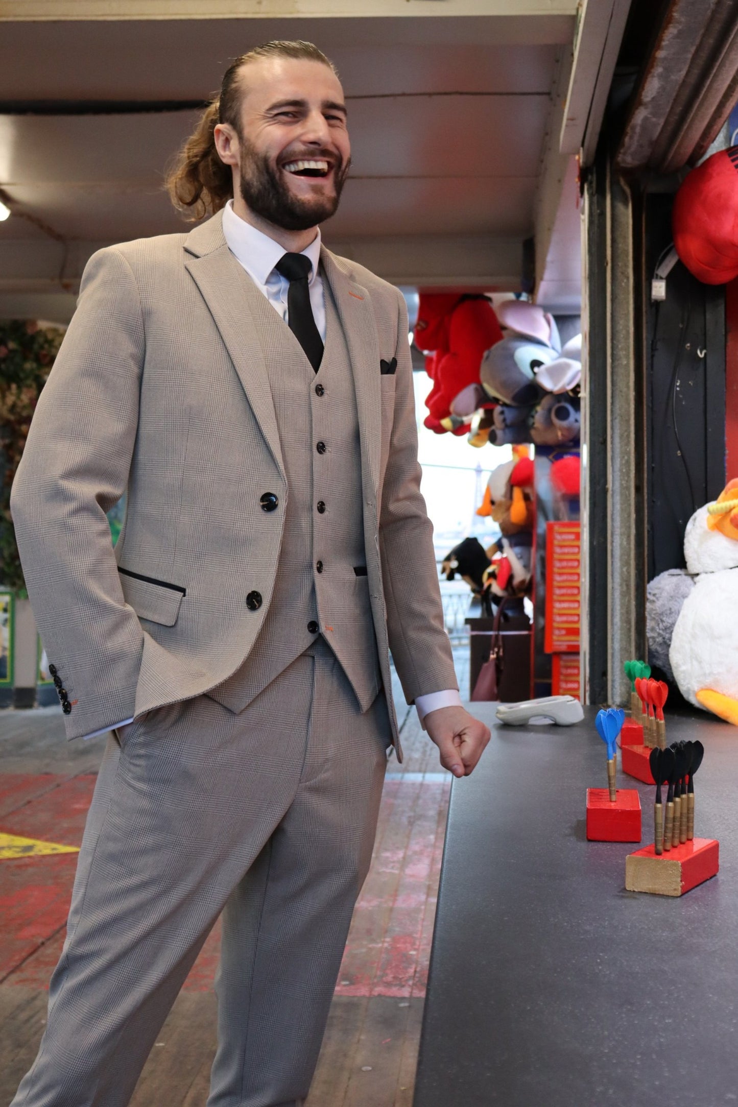CHARLES BEIGE THREE PIECE SUIT
