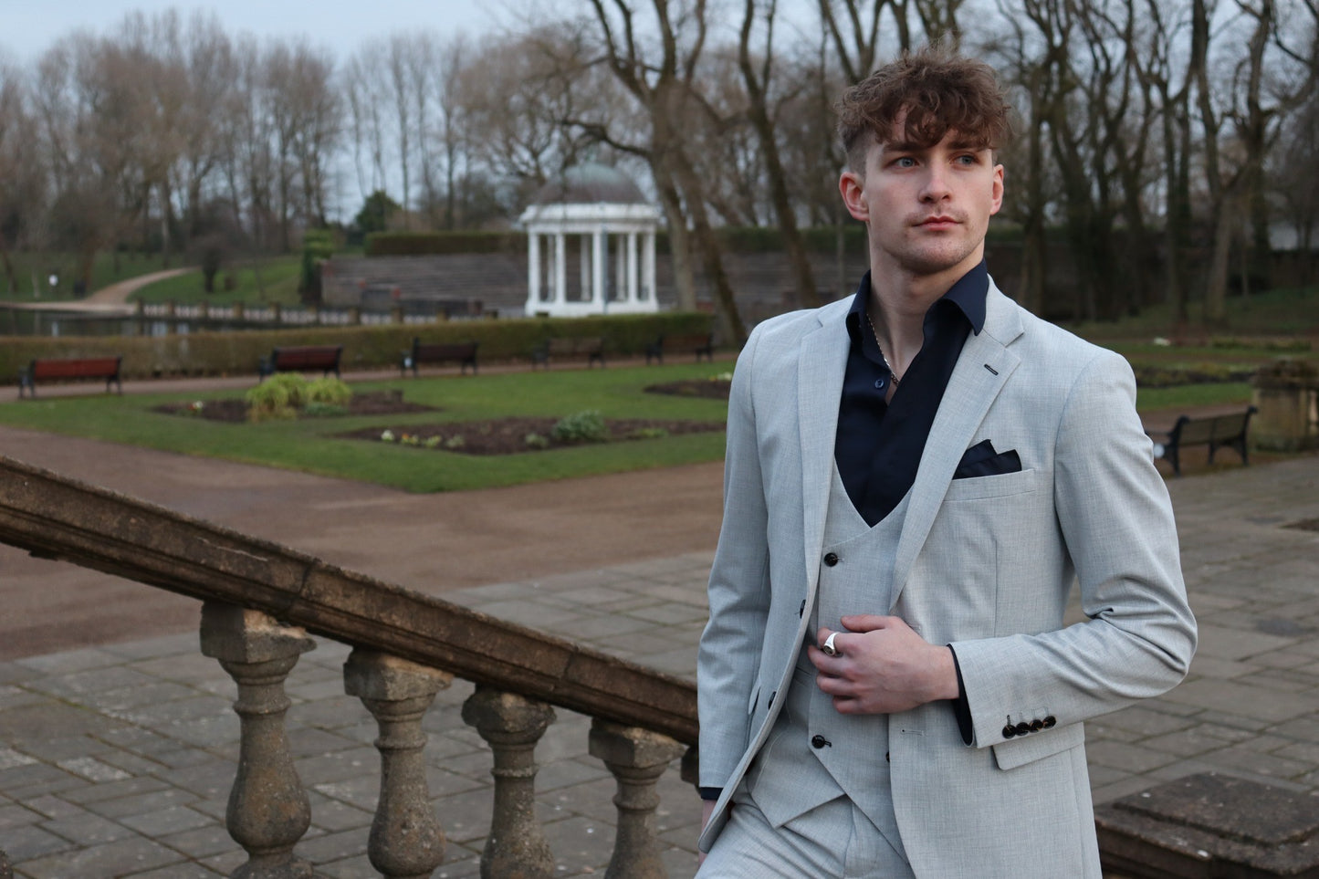 Harry Light Grey Three Piece Suit