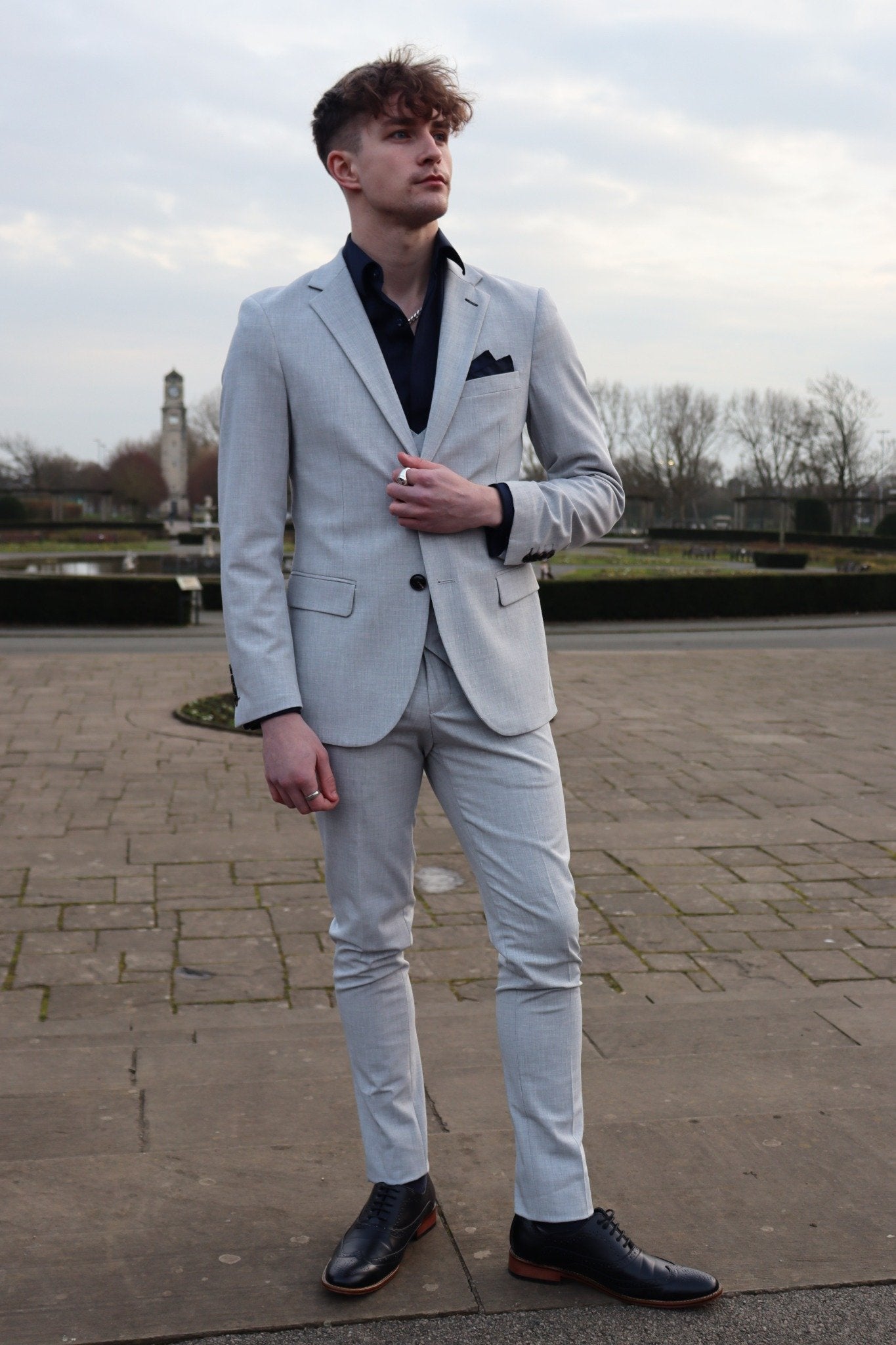 Harry Light Grey Three Piece Suit