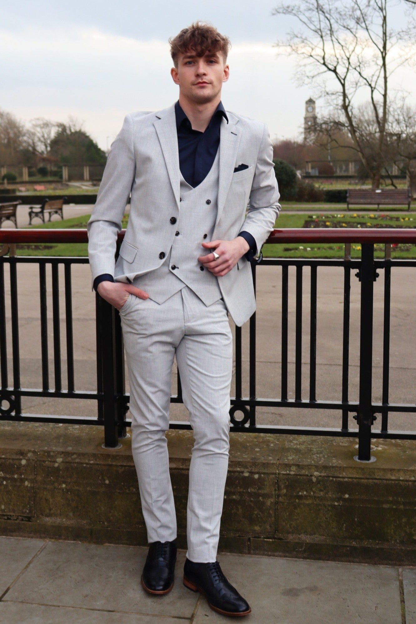 Harry Light Grey Three Piece Suit
