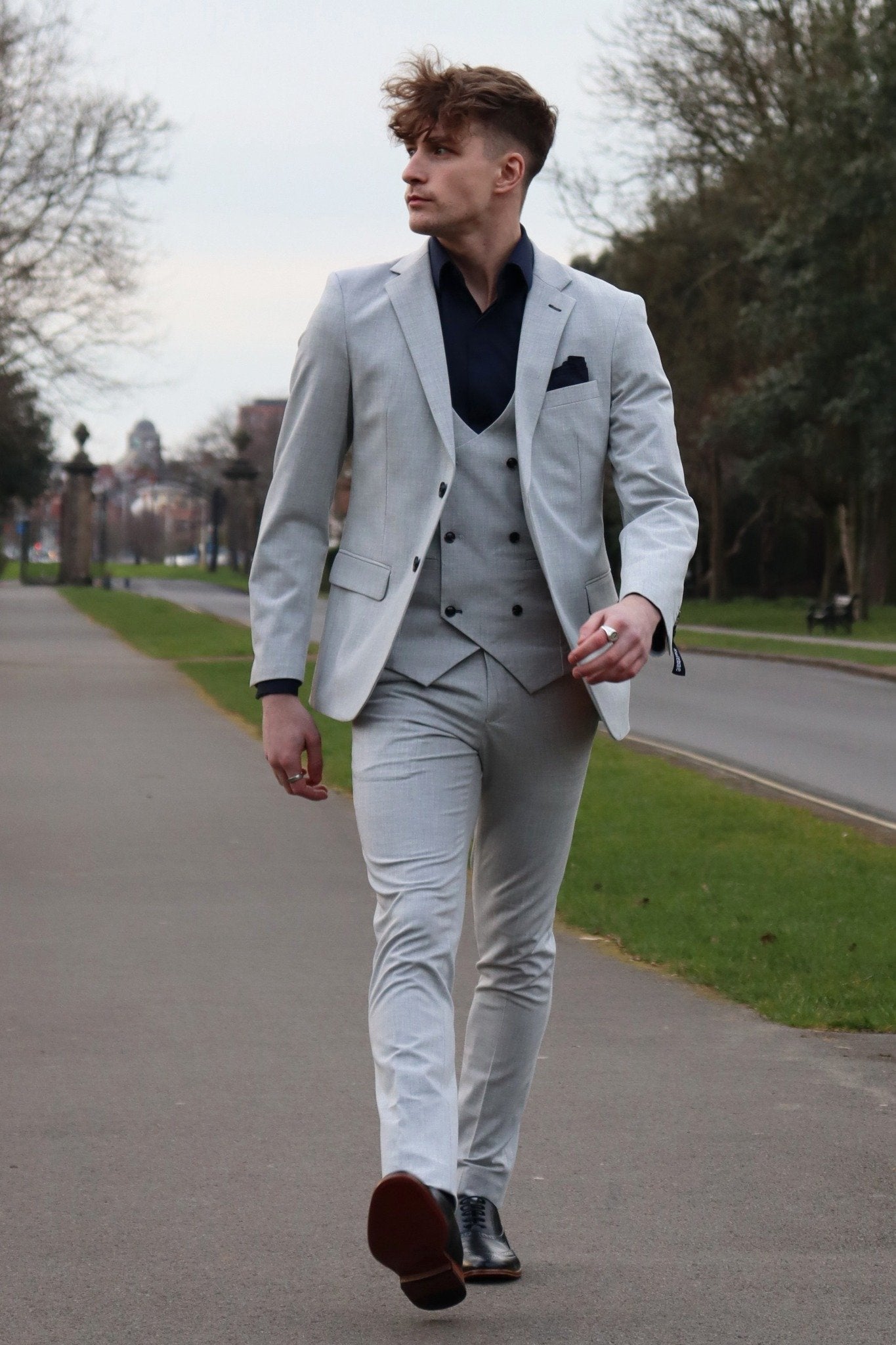 Harry Light Grey Three Piece Suit