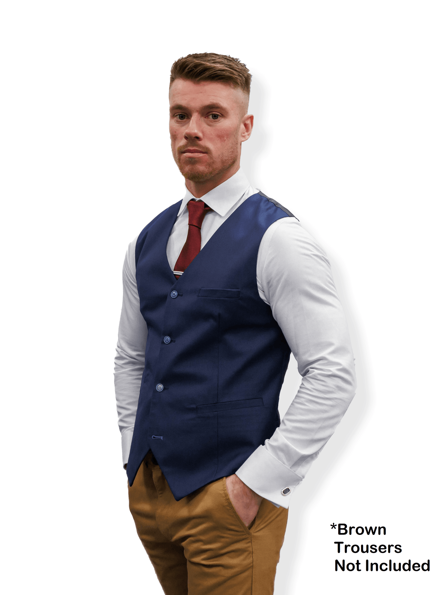 Suitbae Solid Blue Three Piece Suit π
