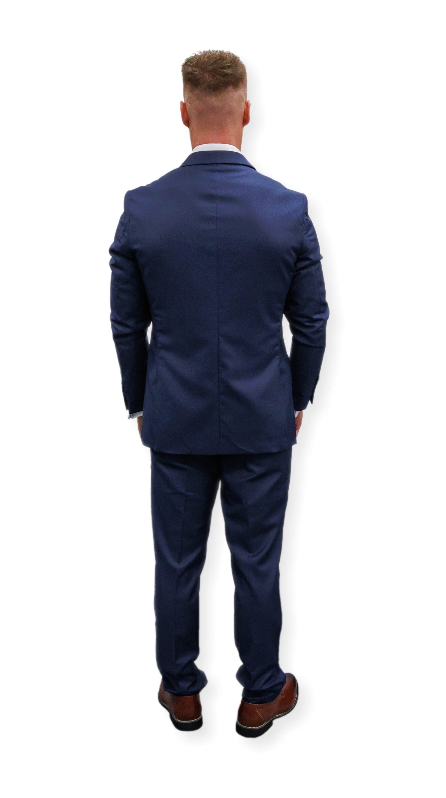 Suitbae Solid Blue Three Piece Suit π