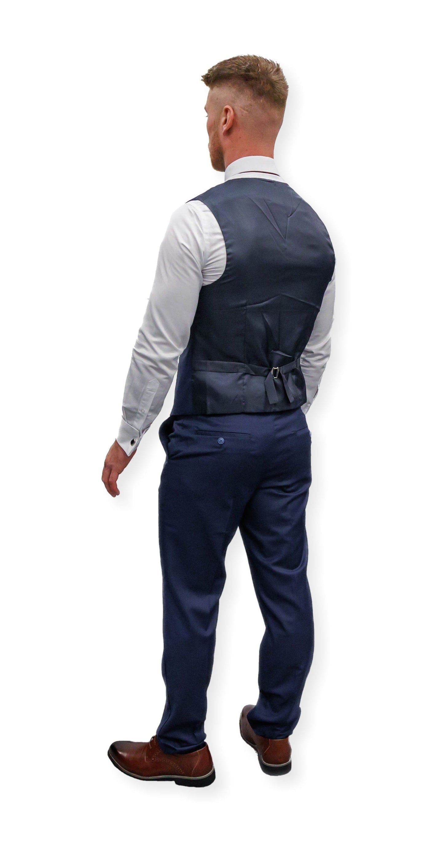 Suitbae Solid Blue Three Piece Suit π