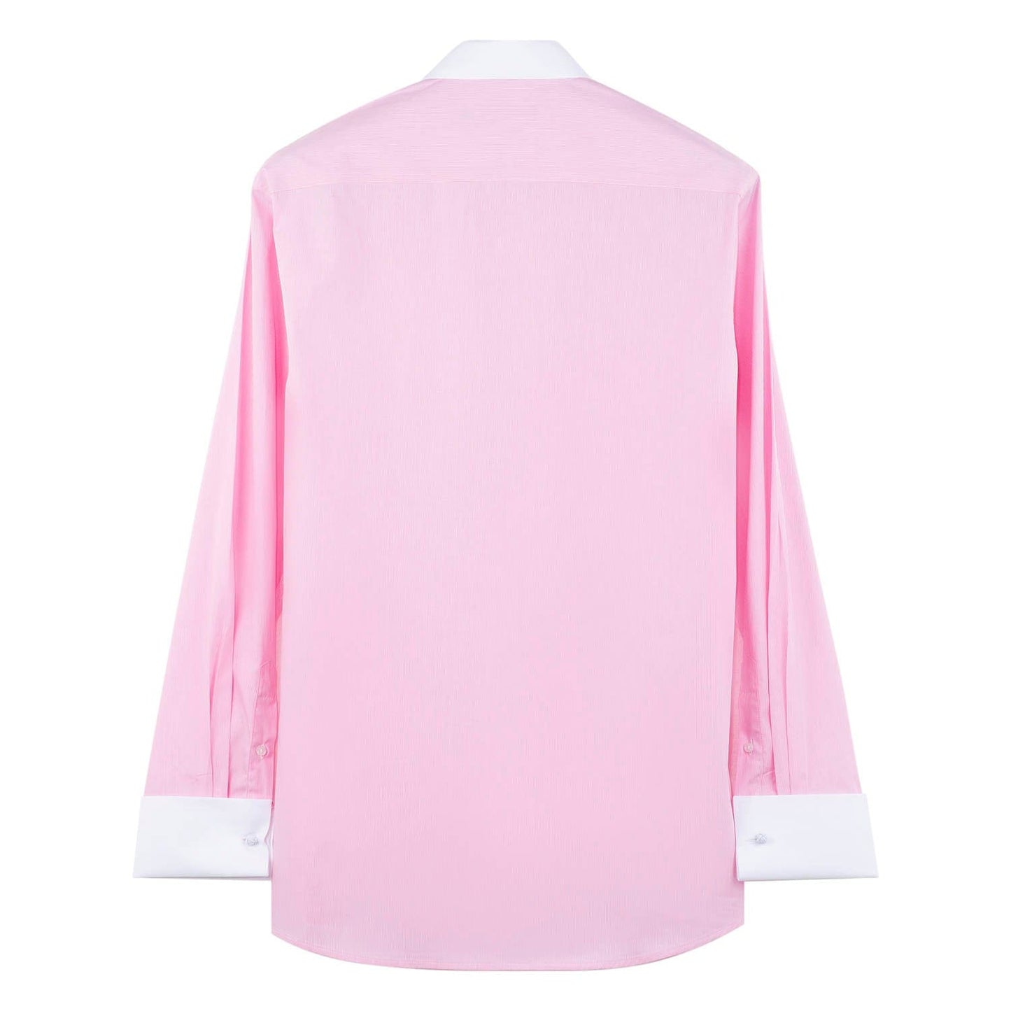 Pink Stripe Round Collar Cufflink Shirt