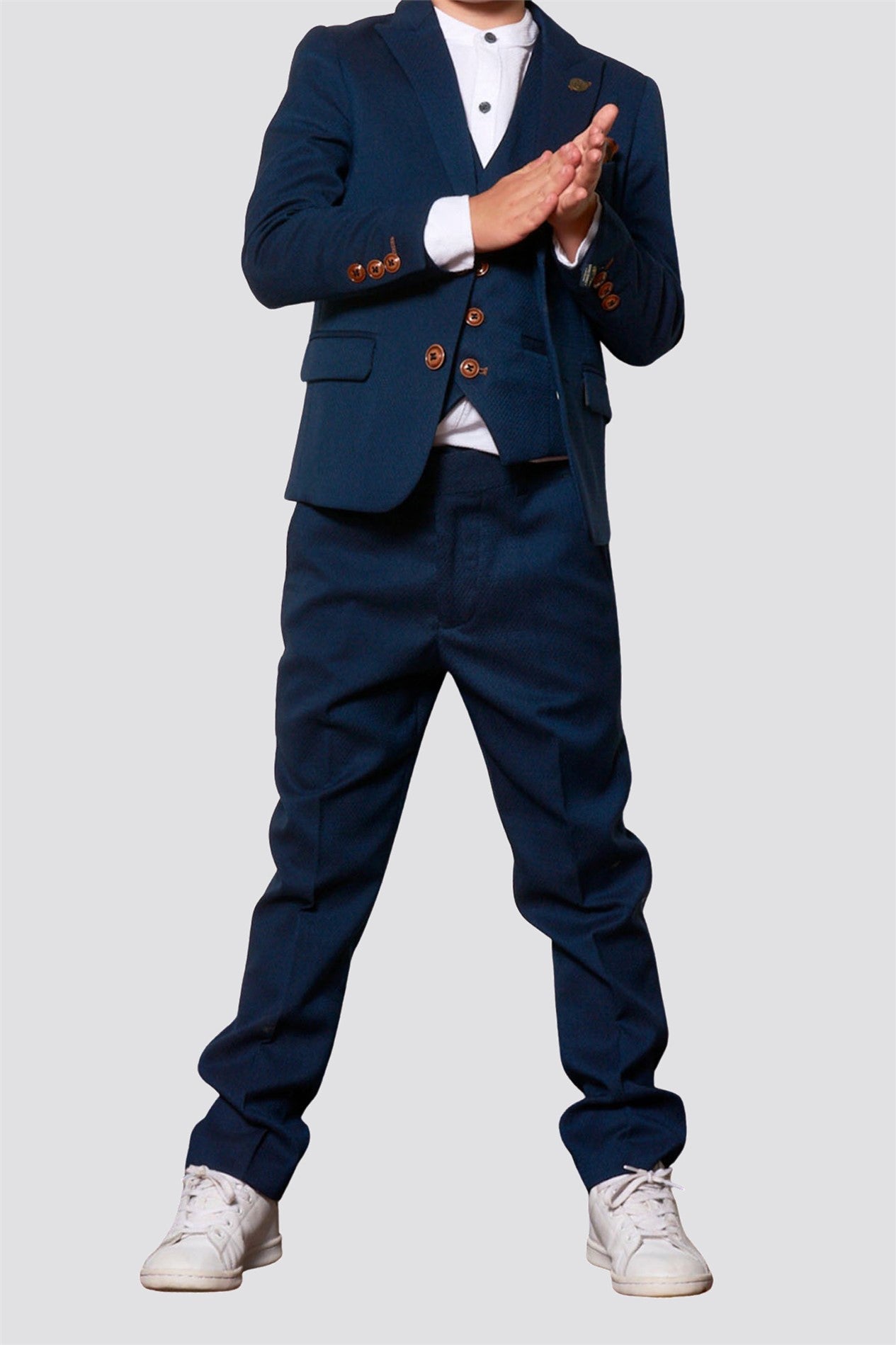 Kids Marc Darcy Royal Blue Three Piece Suit (Matching Adult Version Available)
