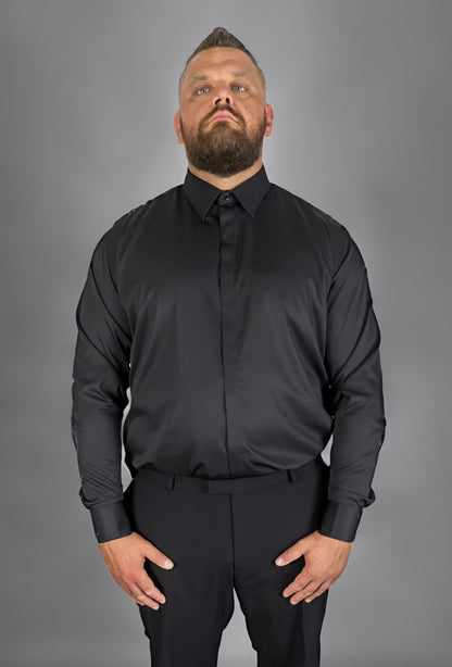 Black Stretch Cufflink Shirt