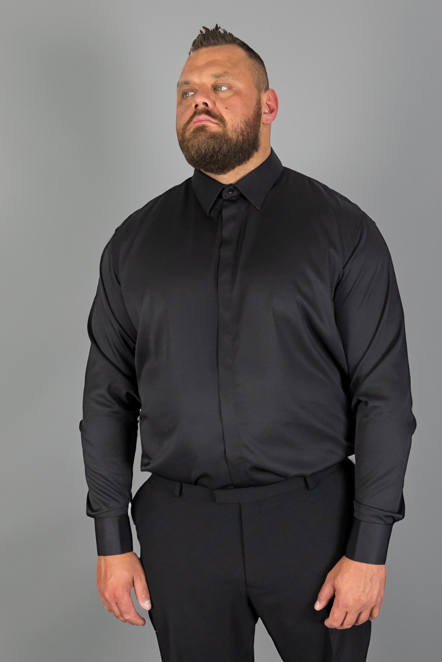 Black Stretch Cufflink Shirt