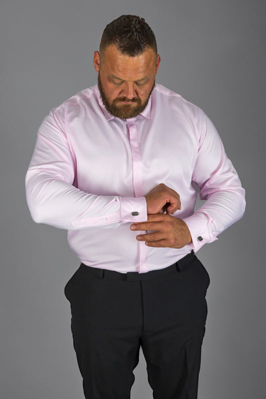 Pink Stretch Cufflink Shirt