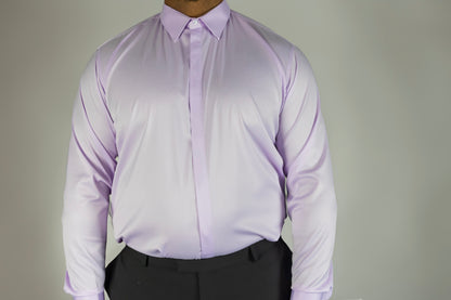 Lilac Hidden Button Cufflink Shirt & Cufflinks