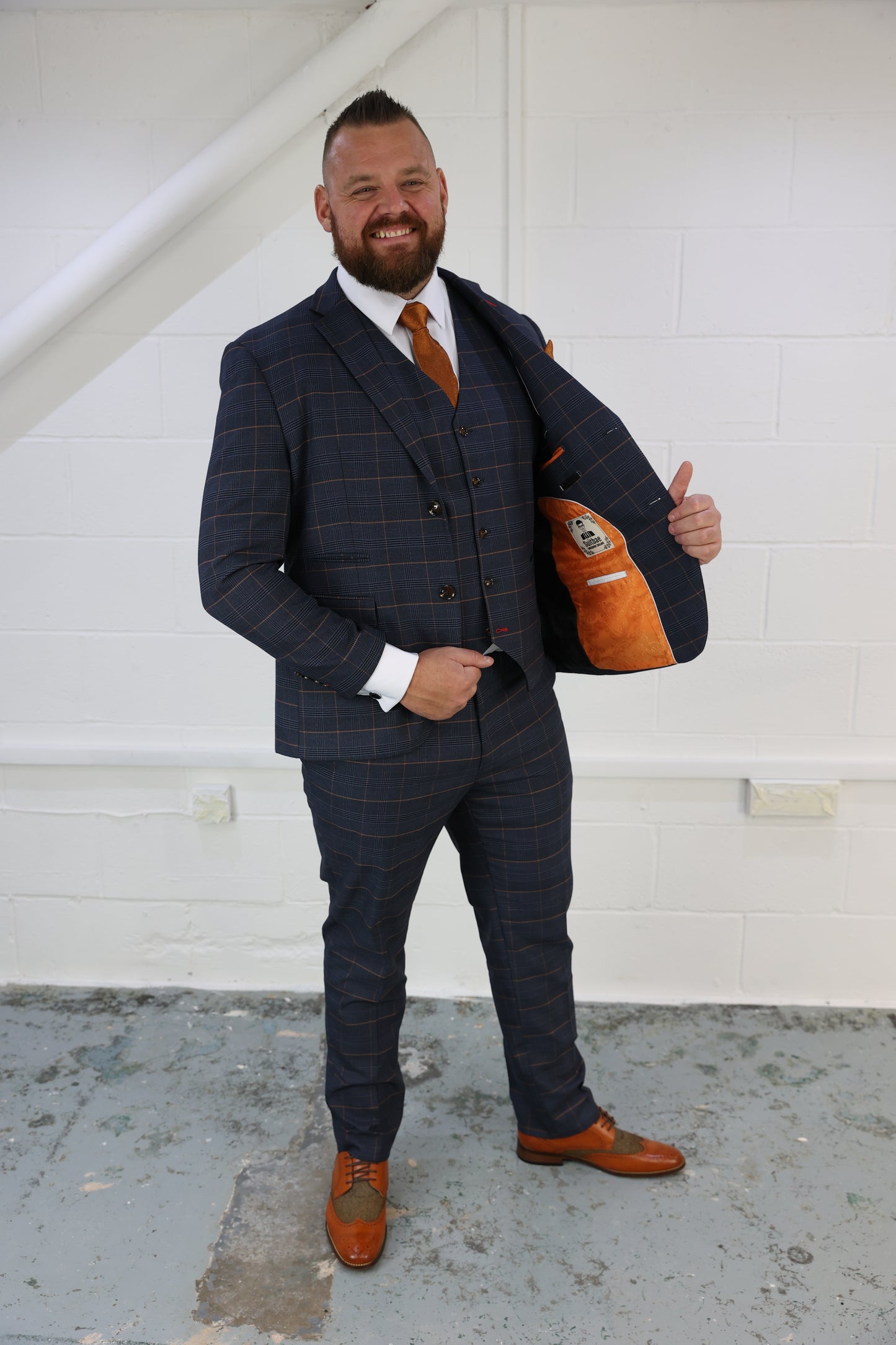 Thomas XL Check Three Piece Suit