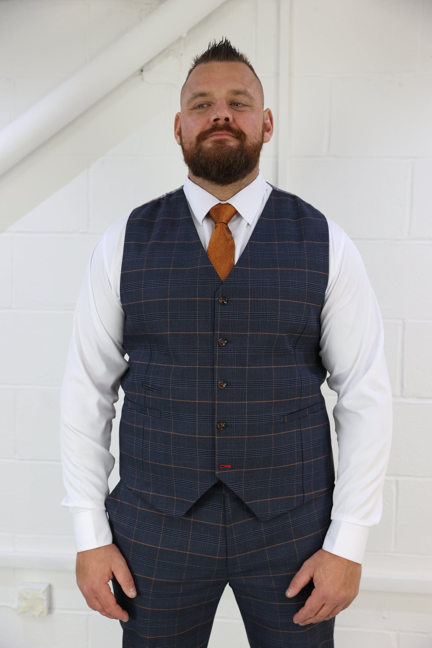 Thomas XL Check Three Piece Suit