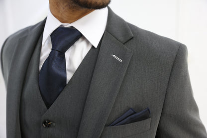 Vincent Charcoal Three Piece Suit