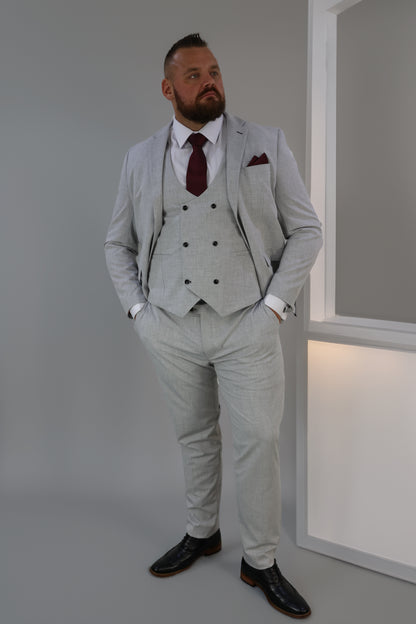 Harry Light Grey Three Piece Suit