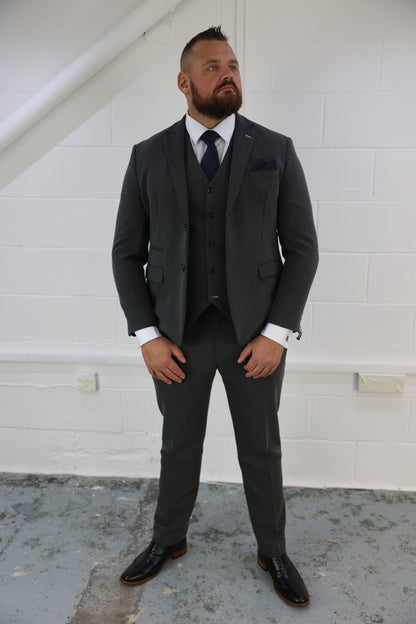 Vincent XL Charcoal Three Piece Suit