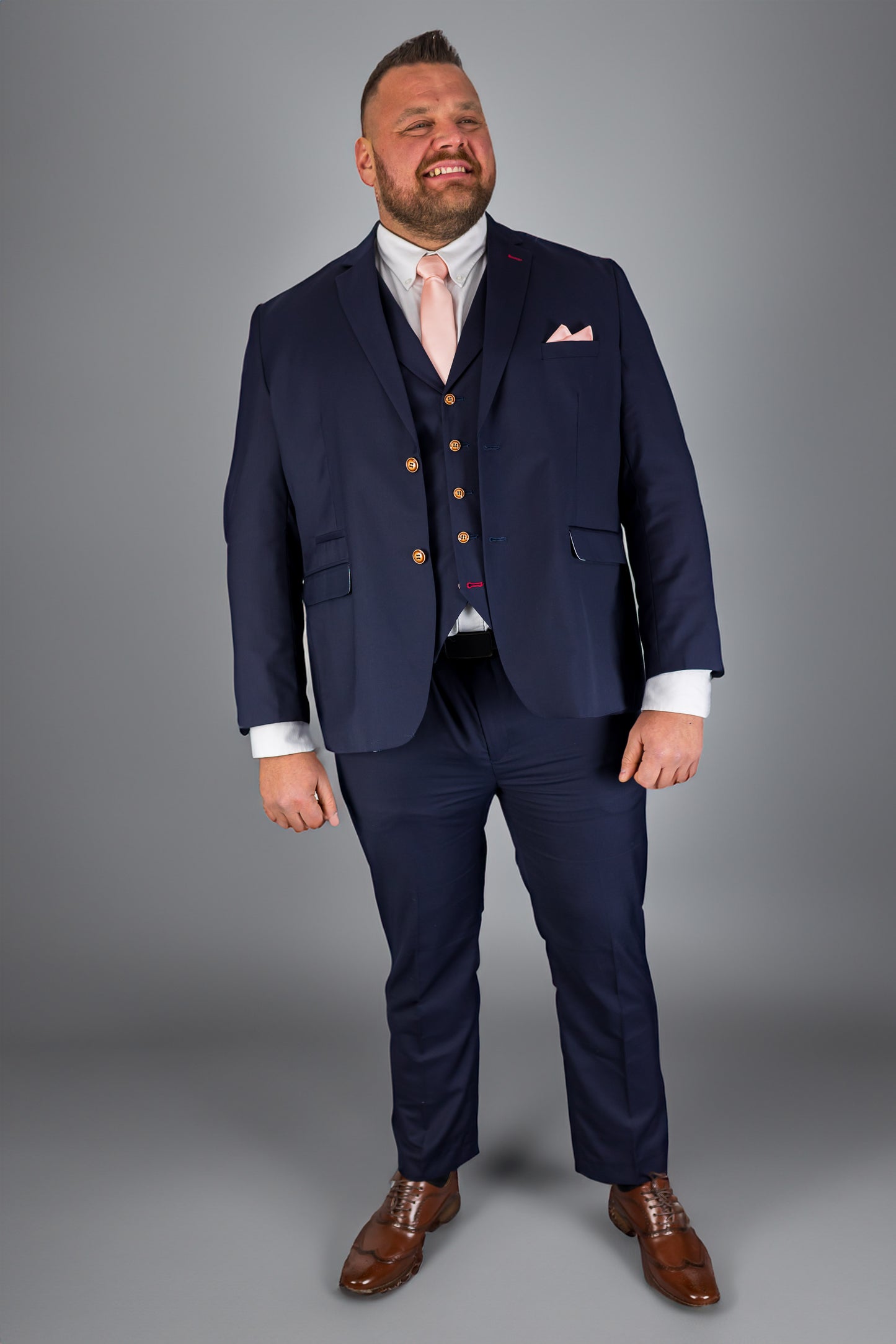 Suitbae Lawrence Navy Three Piece Suit XL