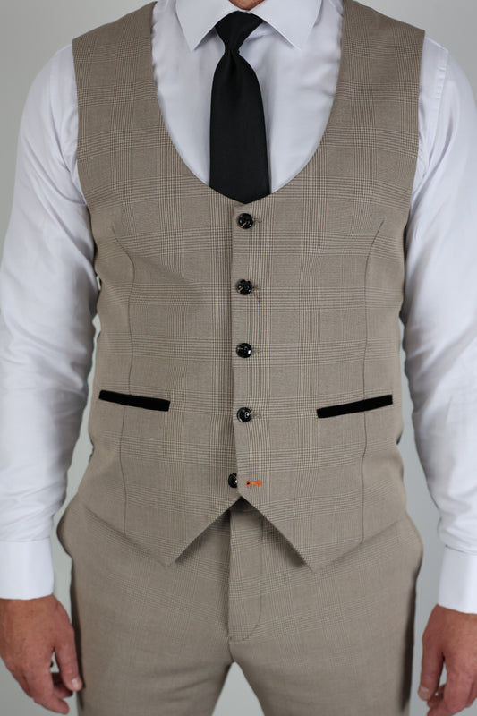 Charles Beige Waistcoat