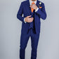 Suitbae Royal Blue Pin Three Piece Suit