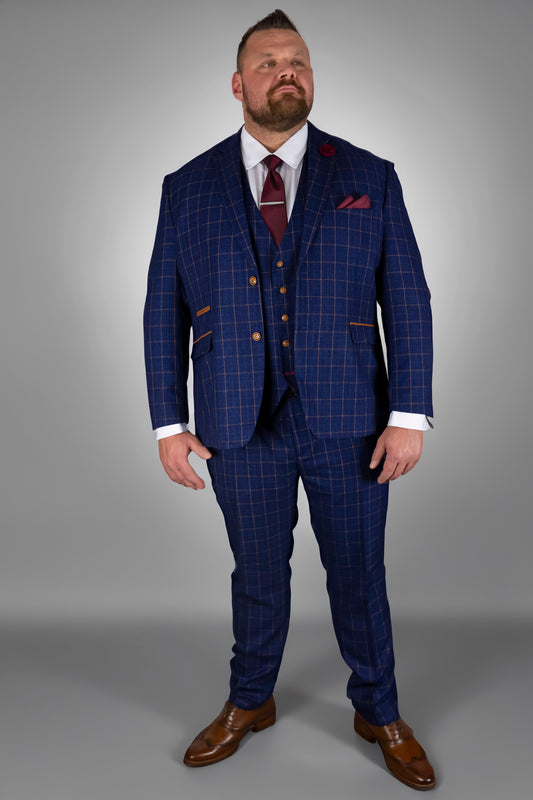 Suitbae Shelby Check Three Piece Suit XL
