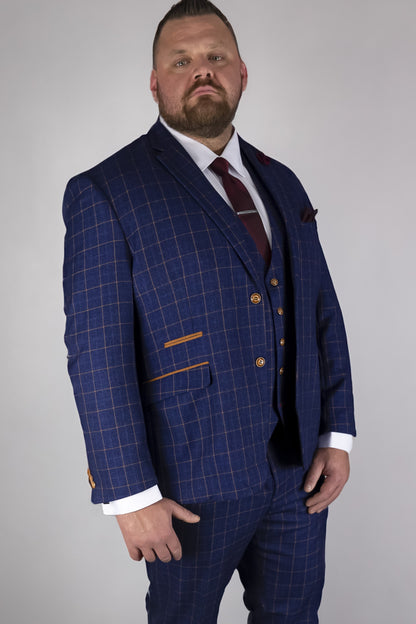 Suitbae Shelby Blue Check Blazer