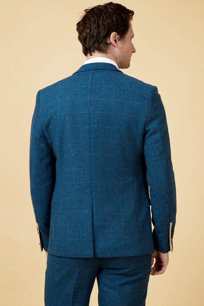 Marc Darcy Blue Check Two Piece Suit