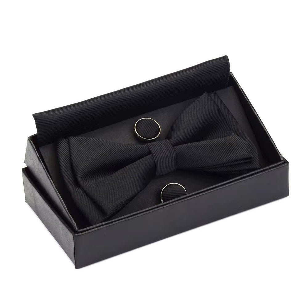 Black bow tie for a black-tie wedding
