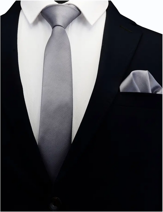 Suitbae Dark Grey Twill Tie