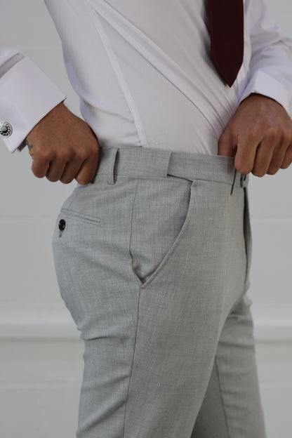 Harry Light Grey Stretch Trouser