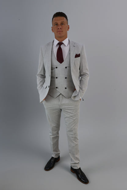 Harry Light Grey Three Piece Suit