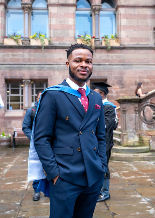 Lawrence Navy Double Breasted Three Piece Suit